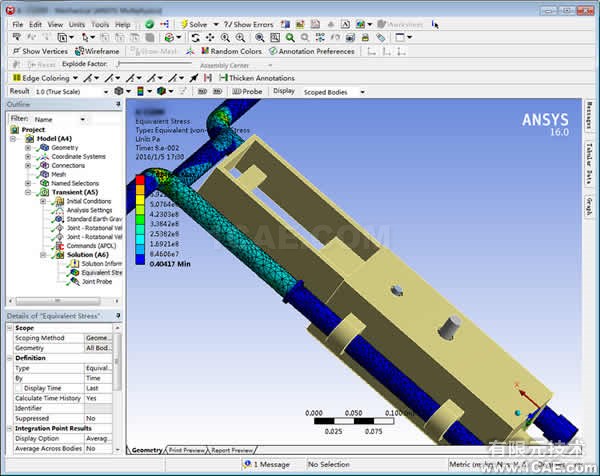 Ansys workbench力學(xué)分析課程有限元分析案例圖片3