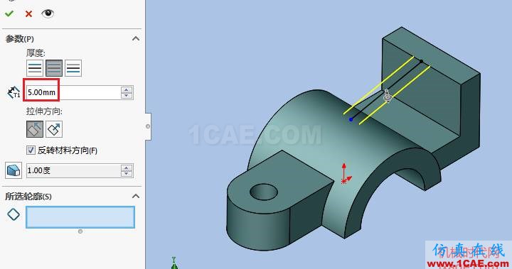 solidworks如何使用筋特征？solidworks仿真分析圖片3