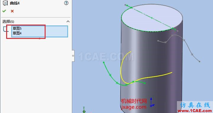 solidworks如何使用投影曲線？solidworks simulation培訓教程圖片15