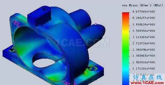 solidworks有限元分析（搖擺機構）案例solidworks仿真分析圖片2