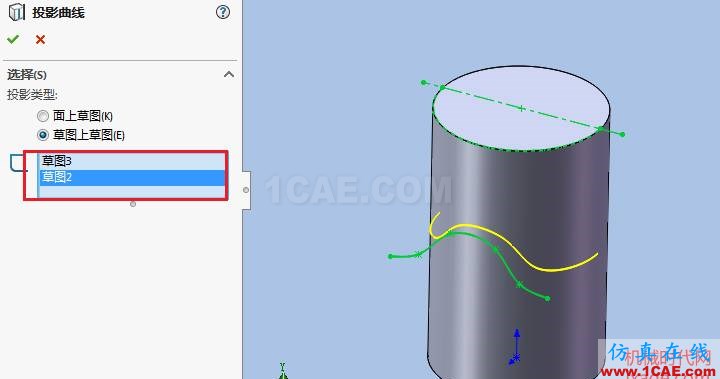 solidworks如何使用投影曲線？solidworks simulation培訓教程圖片12