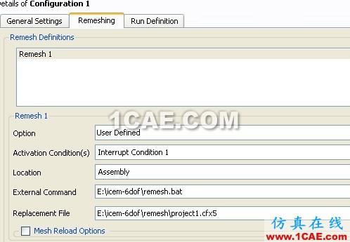 CFX調用ICEM進行user wbrdefined wbrremeshing