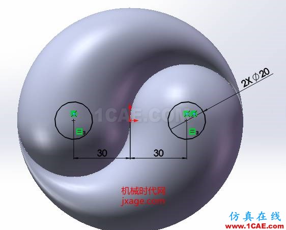 SolidWorks如何通過(guò)掃描創(chuàng)建太極圖？solidworks simulation培訓(xùn)教程圖片14