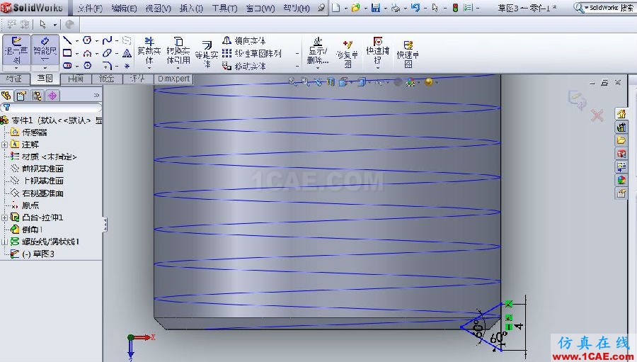 【實用技巧】SOLIDWORKS 螺紋的幾種繪制方法solidworks simulation分析案例圖片11