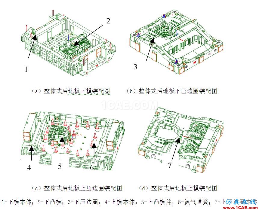 轎車整體式后地板沖壓工藝分析autoform培訓的效果圖片7